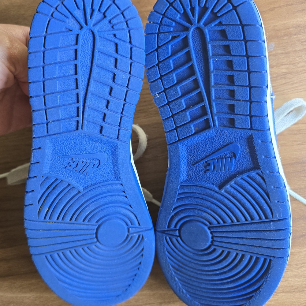 Nike Dunk Low Summit White/Hyper Royal Blue Kids Size 1Y - Picture 5 of 7